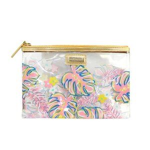 Simply Southern Cosmetic Bag NWT Clear Makeup Brush Monstera Waterproof Beach